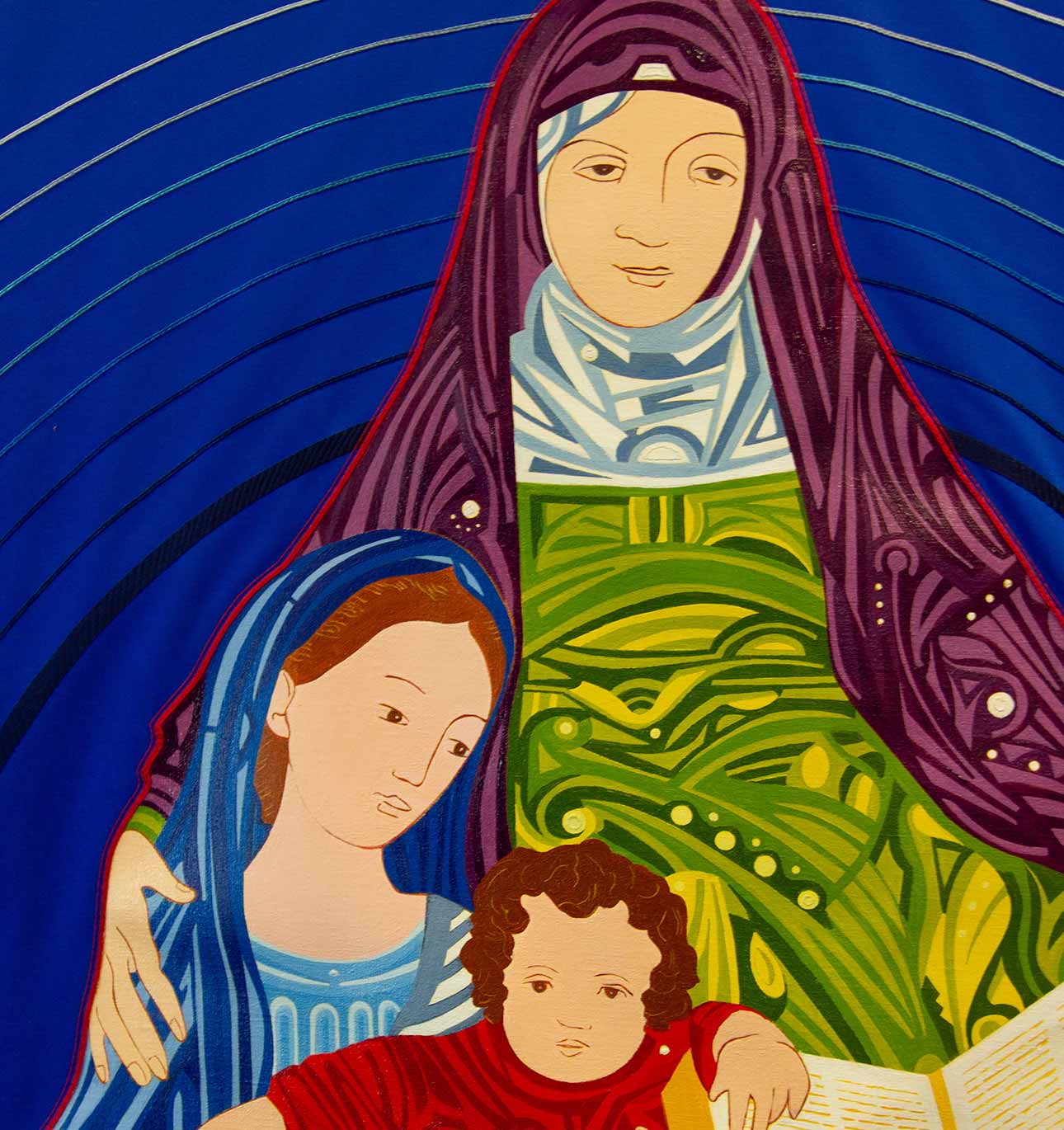 Sainte Anne ternaire Peinture bannière Sainte Anne.